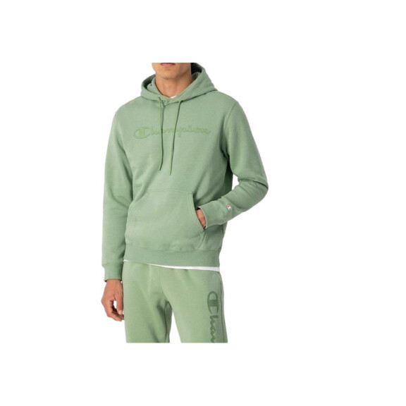 Bluza męska Champion HOODED SWEATSHIRT 218282GS088 Zielona - Rozmiar S