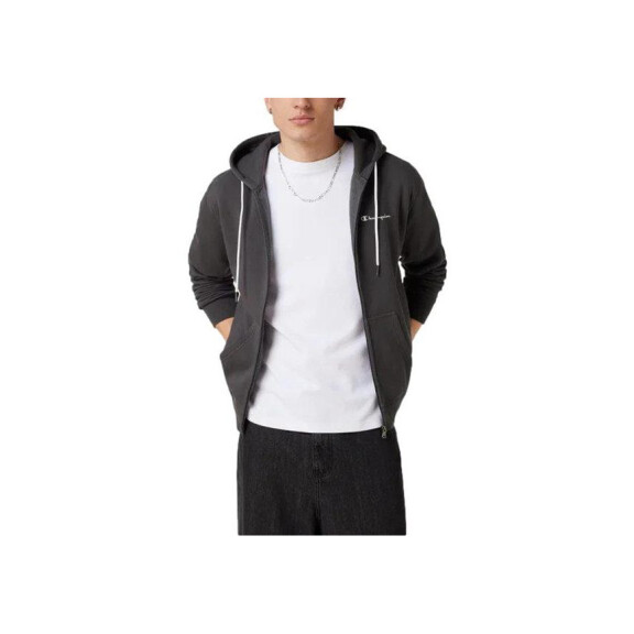 Bluza męska Champion HOODED FULL ZIP SWEAT 218289ES509 Szara - Rozmiar M
