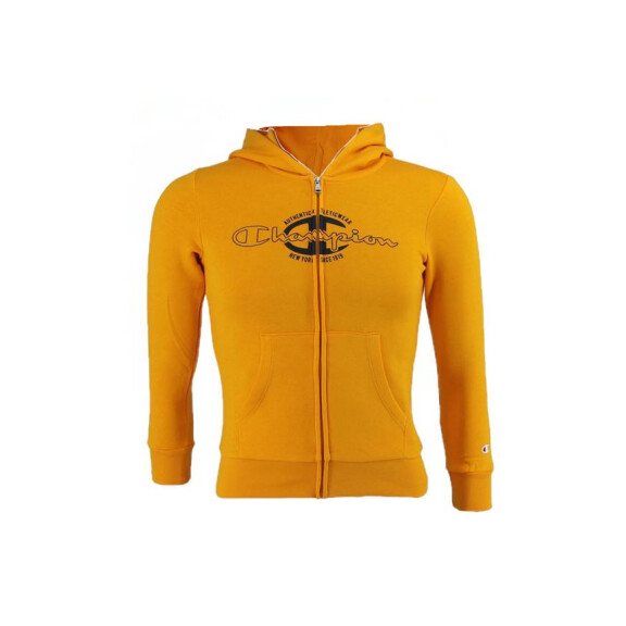 Bluza dziecięca Champion HOODED FULL ZIP SWEATSHIRT 306170YS113 Pomarańczowa - Rozmiar 128-131
