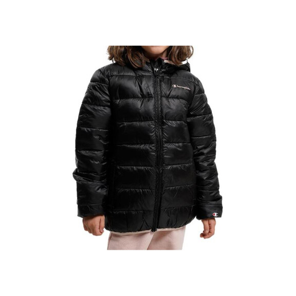 Kurtka dziecięca Champion HOODED JACKET 306197KK001 Czarna - Rozmiar 174-179