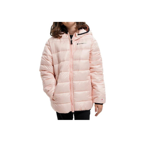 Kurtka dziecięca Champion HOODED JACKET 306197PS075 Różowa - Rozmiar 150-155
