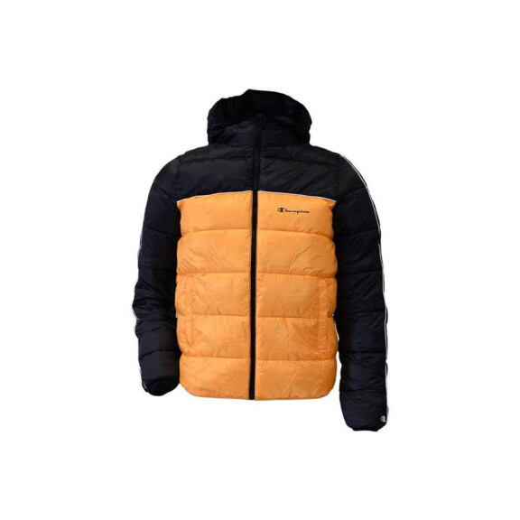 Kurtka dziecięca Champion HOODED JACKET 306200KK001 Czarna - Rozmiar 150-155