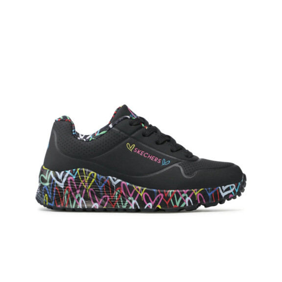Buty dziecięce Skechers UNO LITE LOVELY LUV 314976LBKMT Czarne - Rozmiar 31