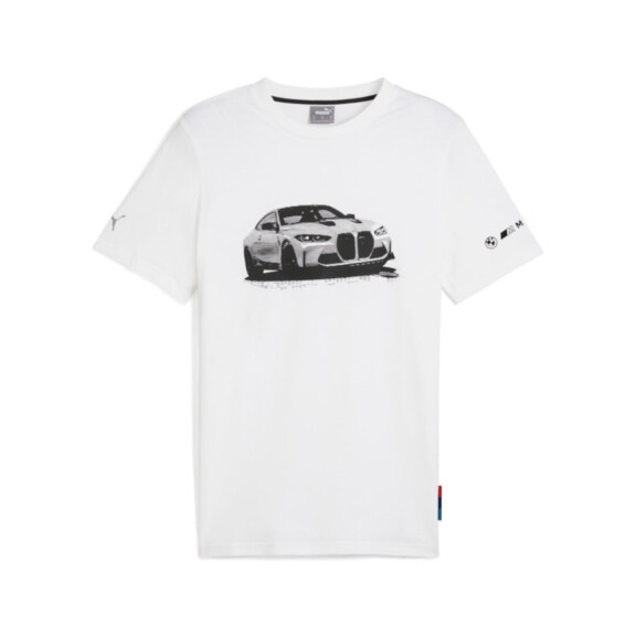 Koszulka męska Puma BMW MMS ESS GRAPHIC TEE 63063302 Biała - Rozmiar XL