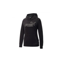 Bluza damska Puma ESS+ VELOUR HOODIE 67000801 Czarna - Rozmiar XS