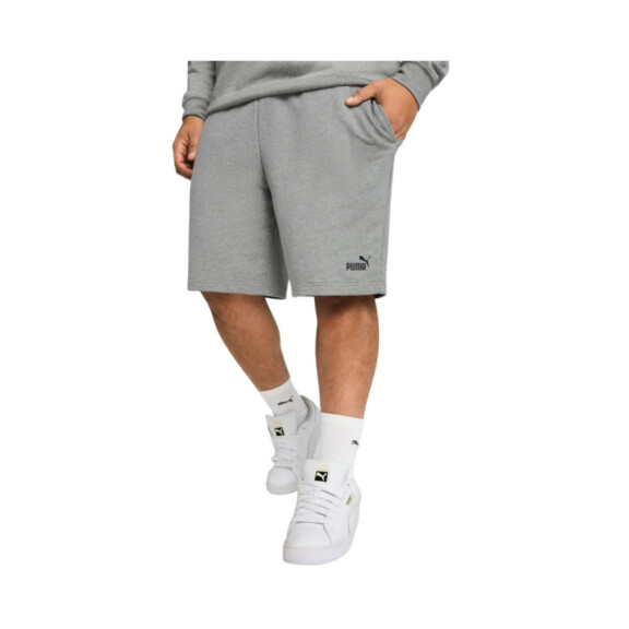 Szorty męskie Puma ESS LOGO SHORTS 10 68259403 Szare - Rozmiar M