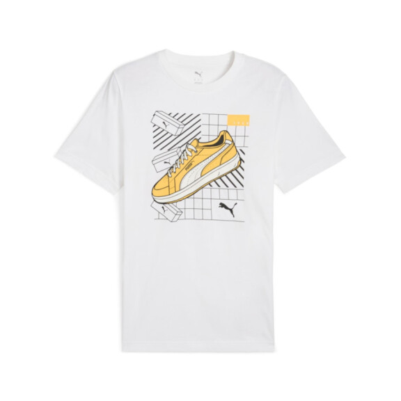 Koszulka męska Puma GRAPHICS SNEAKER TEE 68483002 Biała - Rozmiar L
