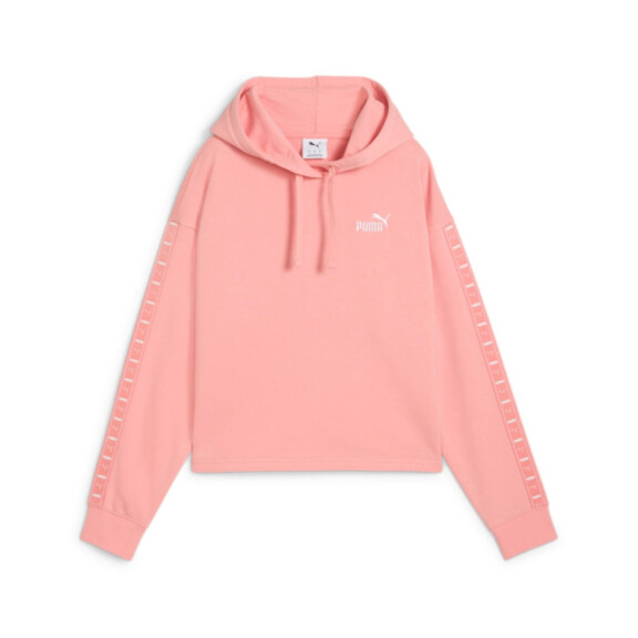 Bluza damska Puma ESS TAPE COMFORT CROP HOODIE TR 68501118 Różowa - Rozmiar M