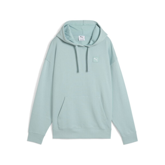 Bluza damska Puma ESS ELEVATED COMFORT HOODIE TR 68501867 Zielona - Rozmiar XL