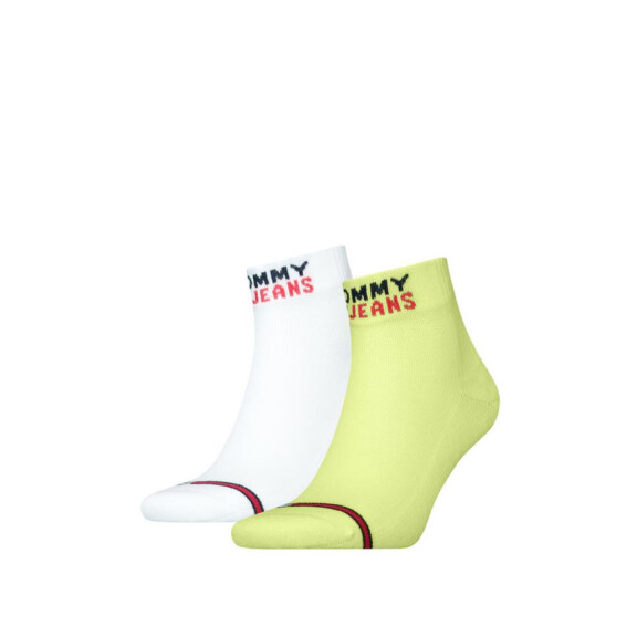 Skarpetki męskie Tommy Hilfiger TH UNI TJ QUARTER 2P 701218956008 Białe - Rozmiar 35-38