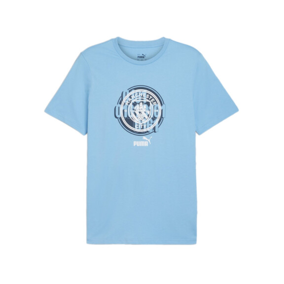 Koszulka męska Puma MCFC FTBL CULTURE TEE 77777439 Niebieska - Rozmiar 2XL