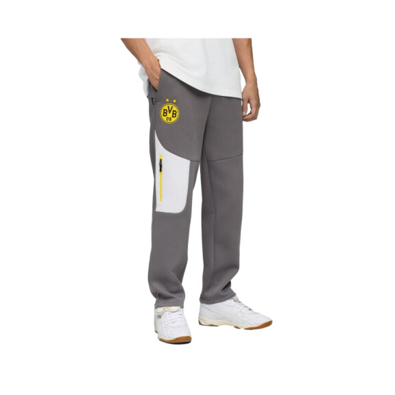 Spodnie męskie Puma BVB PUMATECH SWEATPANTS 78170021 Szare - Rozmiar 2XL