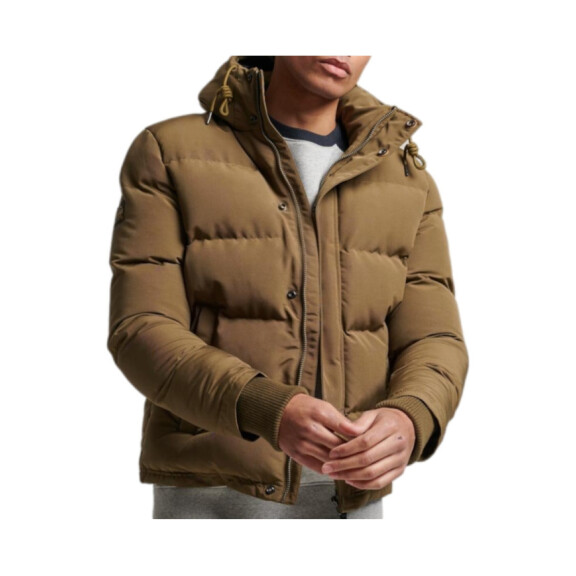 Kurtka męska Superdry EVEREST SHORT HOODED PUFFER M5011743A03O Zielona - Rozmiar 2XL