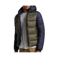 Kurtka męska Superdry HOOD COLOUR BLOCK SPORT PUFFER M5011752A9UK Wielokolorowa - Rozmiar XL