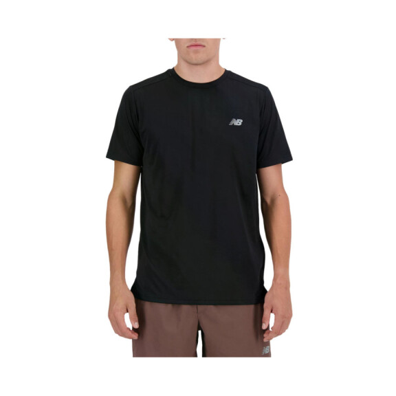 Koszulka męska New Balance S/S RUN T-SHIR BK MT41222BK Czarna - Rozmiar L