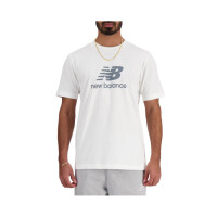 Koszulka męska New Balance S/S STACKED LO WT MT41502WT Biała - Rozmiar M