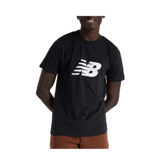 Koszulka męska New Balance SPORT JERSEY LOGO T-SHIRT BK MT43906BK Czarna - Rozmiar M