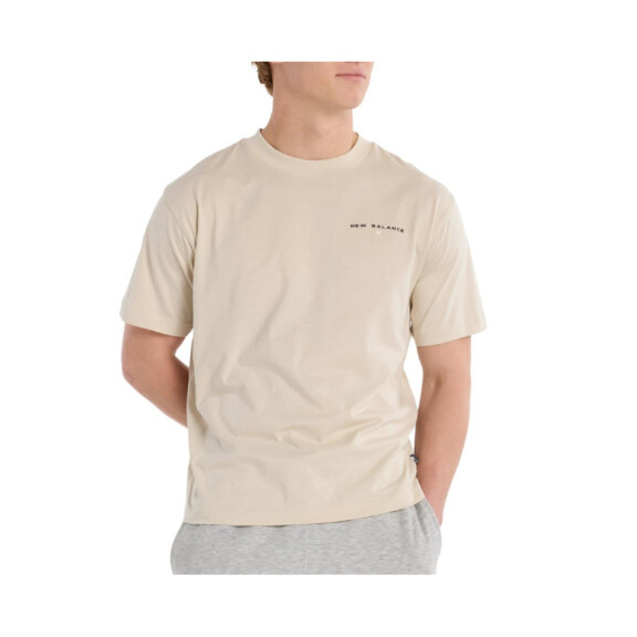 Koszulka męska New Balance REIMAGINED GRAPHIC T-SHIRT MT51507TWF Beżowa - Rozmiar XL
