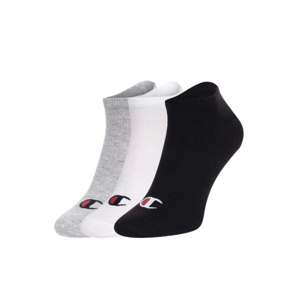 Skarpetki męskie Champion 3PK SNEAKER SOCKS U20100EM006 Szare - Rozmiar 39-42