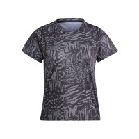 Koszulka damska adidas Performance RI 3B AOP TEE HY6951 Brązowa - Rozmiar M