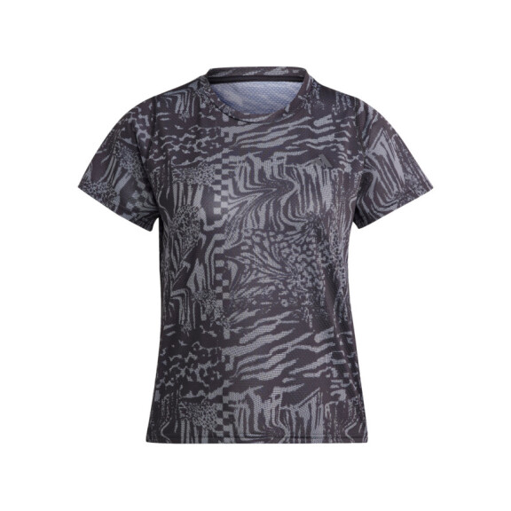 Koszulka damska adidas Performance RI 3B AOP TEE HY6951 Brązowa - Rozmiar M