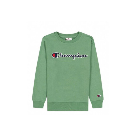 Bluza dziecięca Champion CREWNECK SWEATSHIRT 305951GS098 Zielona - Rozmiar 150-155