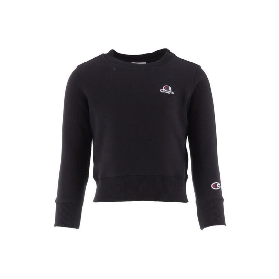 Bluza dziecięca Champion CREWNECK CROPTOP SWEATSHIRT 404332KK001 Czarna - Rozmiar 150-155