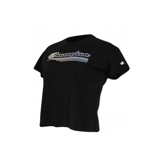 Koszulka damska Champion CREWNECK CROPTOP 115148KK001 Czarna - Rozmiar XS