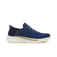 Buty męskie Skechers SLADE QUINTO 210810BLU Niebieskie - Rozmiar 44