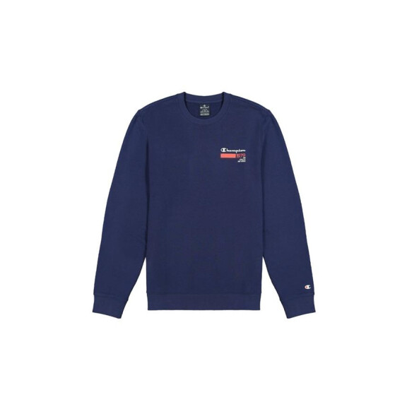 Bluza męska Champion CREWNECK SWEATSHIRT 215708BS508 Niebieska - Rozmiar S