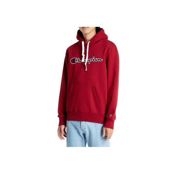 Bluza męska Champion HOODED SWEATSHIRT 216470RS506 Czerwona - Rozmiar S