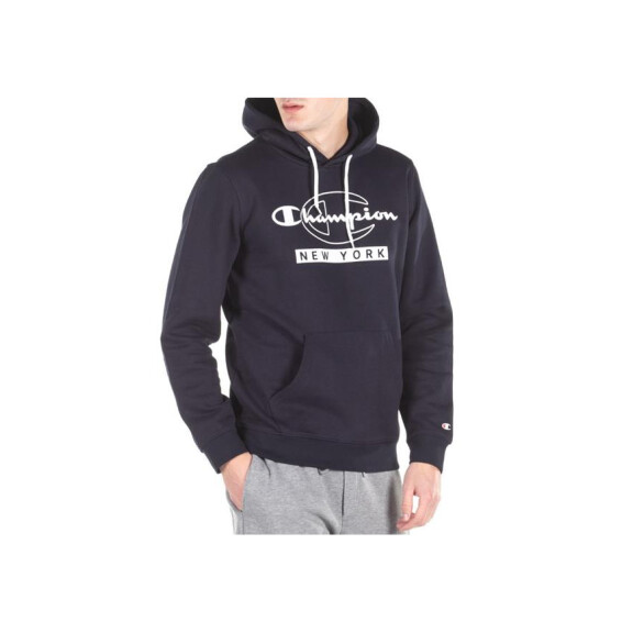 Bluza męska Champion HOODED SWEATSHIRT 216603BS501 Niebieska - Rozmiar S