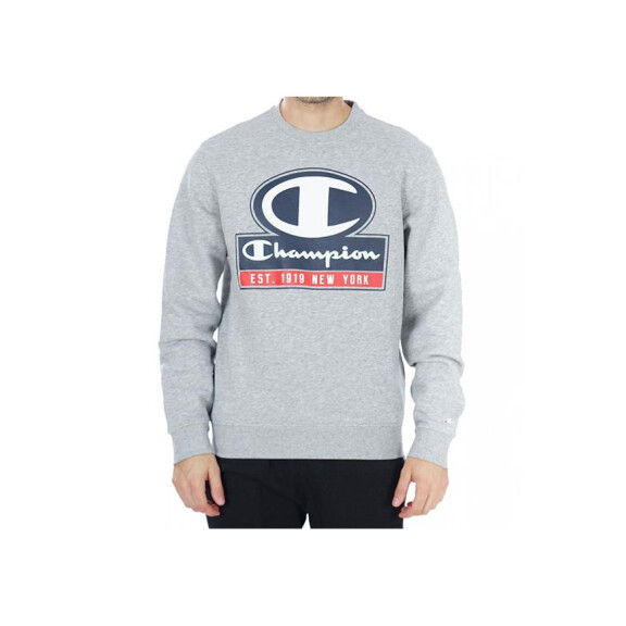 Bluza męska Champion CREWNECK SWEATSHIRT 216604EM006 Szara - Rozmiar M