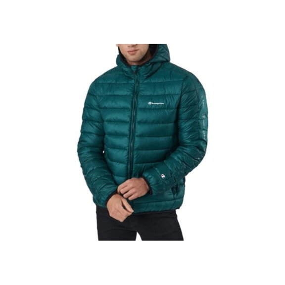 Kurtka męska Champion HOODED JACKET 216647GS502 Zielona - Rozmiar S
