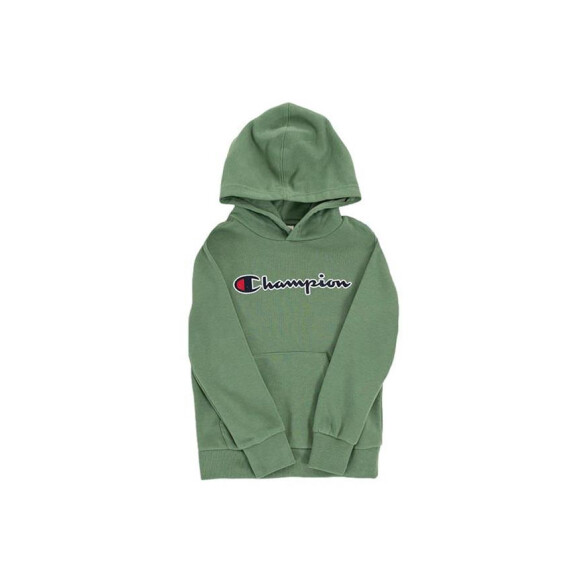 Bluza dziecięca Champion HOODED SWEATSHIRT 305949GS098 Zielona - Rozmiar 174-179