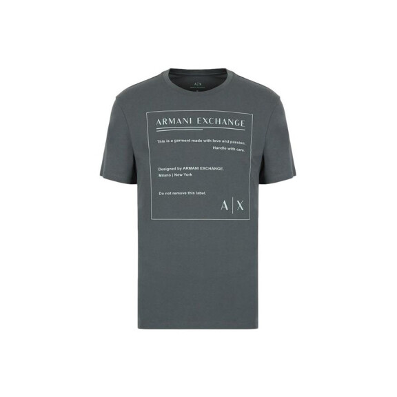 Koszulka męska Armani Exchange T-SHIRT 3LZTHD-ZJH4Z-1839 Szara - Rozmiar L