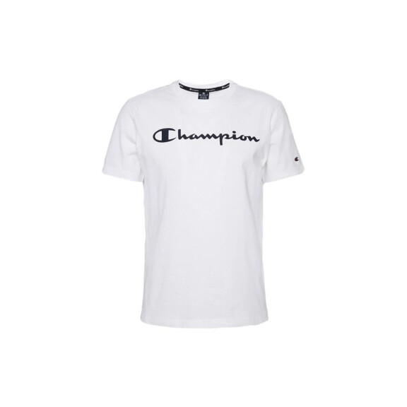 Koszulka dziecięca Champion CREWNECK T-SHIRT 404541WW001 Biała - Rozmiar 150-155