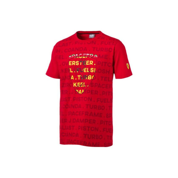 Koszulka męska Puma SF BIG SHIELD TEE 57782801 Czerwona - Rozmiar M