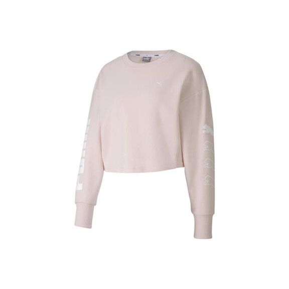 Bluza damska Puma REBEL CREW SWEAT TR 58175517 Różowa - Rozmiar XS