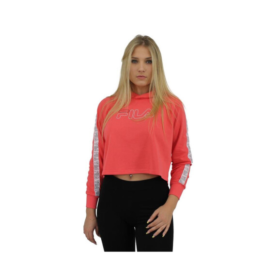Koszulka dziecięca Fila TAPED CROPP TEENS 683324B011 Różowa - Rozmiar 158/164