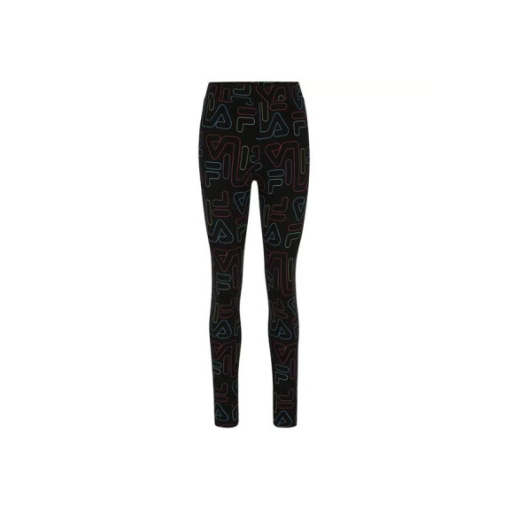 Spodnie damskie Fila FIENA AOP LEGGINGS W 683490002 Czarne - Rozmiar XS