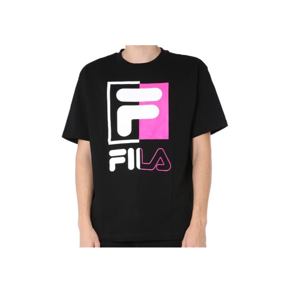Koszulka męska Fila SAKU TEE 687475002 Czarna - Rozmiar XS