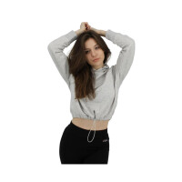 Bluza damska Fila ELAXI CROPPED HOODY W 688570B13 Szara - Rozmiar L