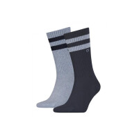 Skarpetki męskie Calvin Klein MEN SOCK 2P STRIPES 701218711002 Niebieskie - Rozmiar 39-42