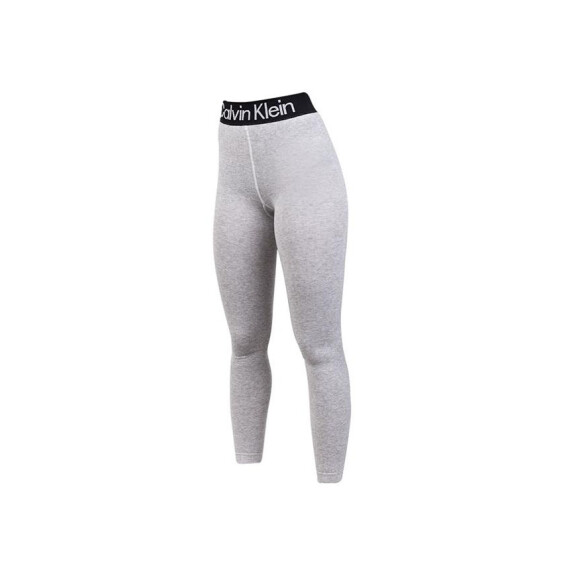 Spodnie damskie Calvin Klein WOMEN LEGGING 1P LOGO 701218762002 Szare - Rozmiar S