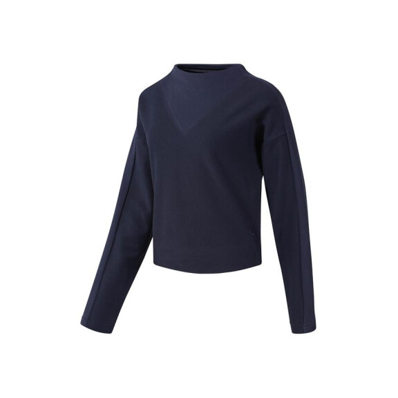 Bluza damska Reebok TE TWILL COWL NECK EC2338 Niebieska - Rozmiar L