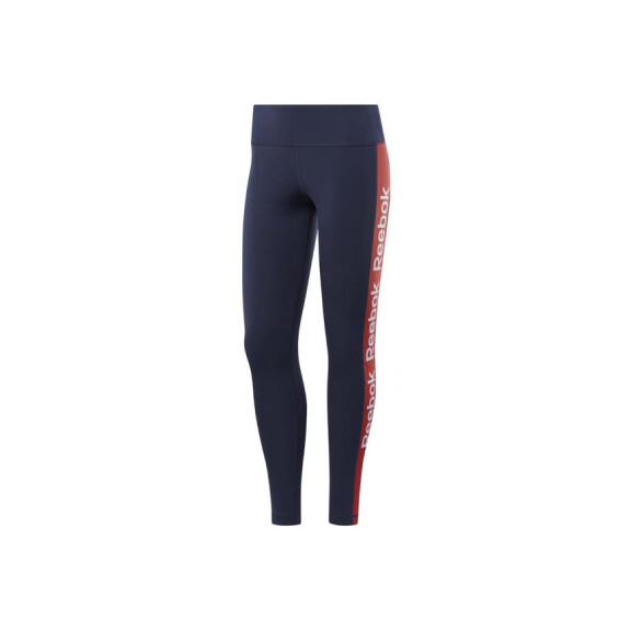 Spodnie damskie Reebok LINEAR LOGO TIGHT EK1362 Niebieskie - Rozmiar L