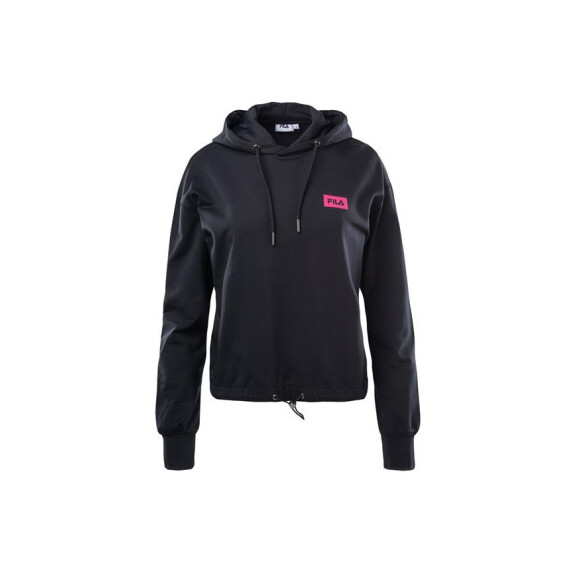 Bluza damska Fila BURDUR CROPPED HOODY FAW014480009 Czarna - Rozmiar L