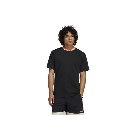 Koszulka męska adidas Originals RIB DETAIL SS T GN5627 Czarna - Rozmiar S