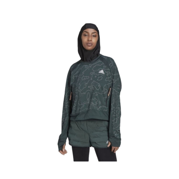 Bluza damska adidas Performance XCITY COVER UP HC6323 Zielona - Rozmiar M
